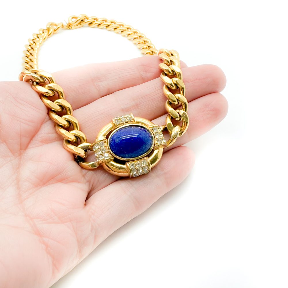 Vintage Ciner Lapis Necklace