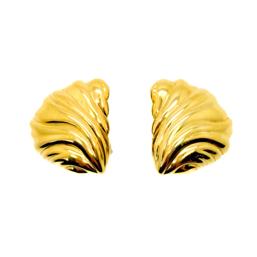 Vintage Dior Sculptural Wave Earrings