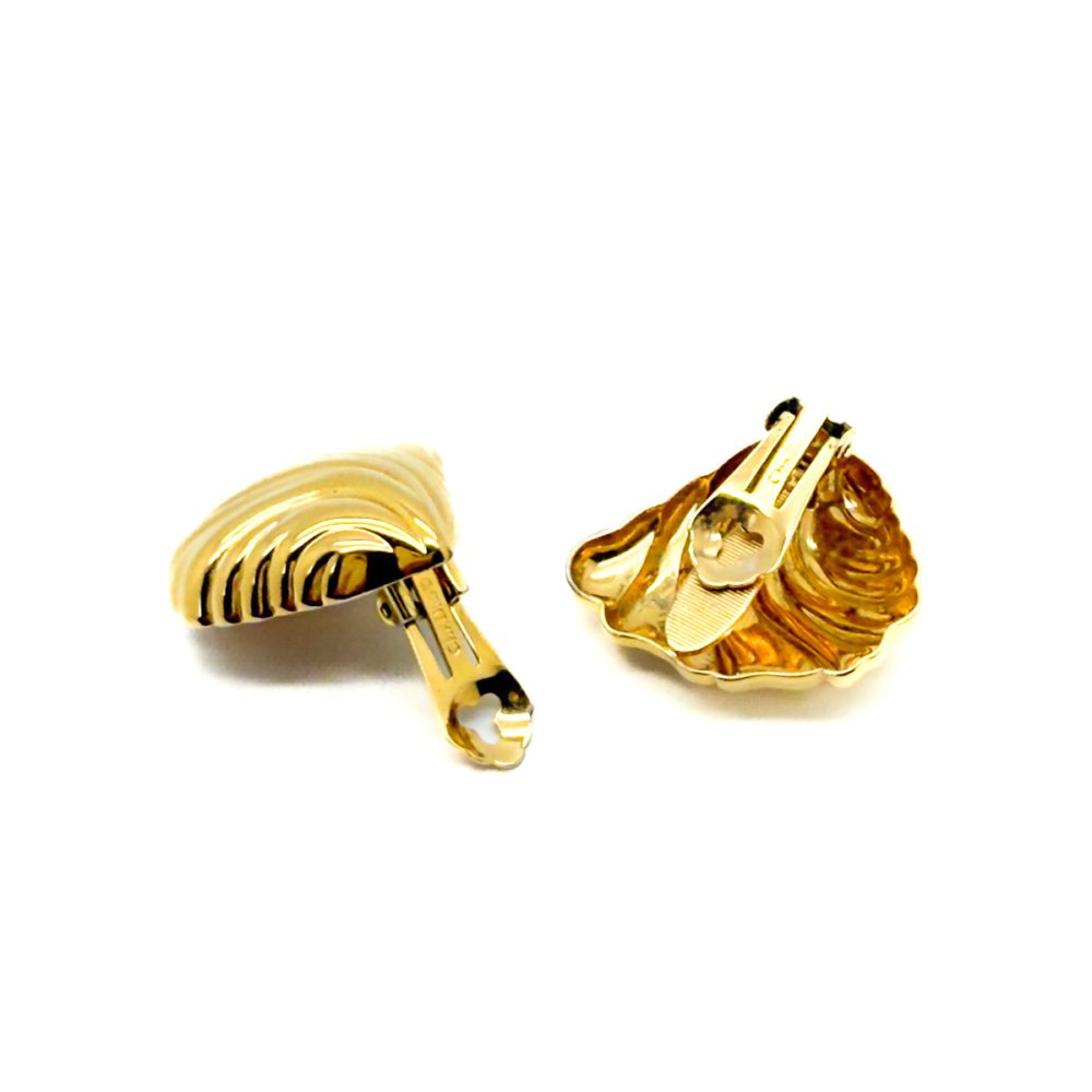 Vintage Dior Sculptural Wave Earrings