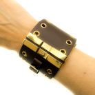 Jennifer Gibson Jewellery 2211 (7) Vintage Dior Leather Logo Buckle Cuff