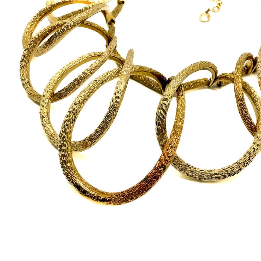 Vintage Dior Textured Loop Collar