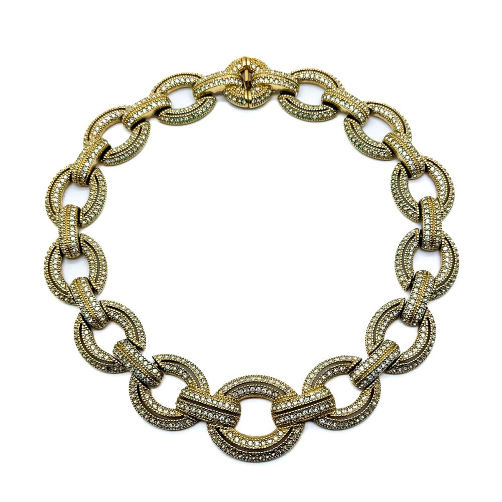 Vintage Dior Crystal Link Necklace