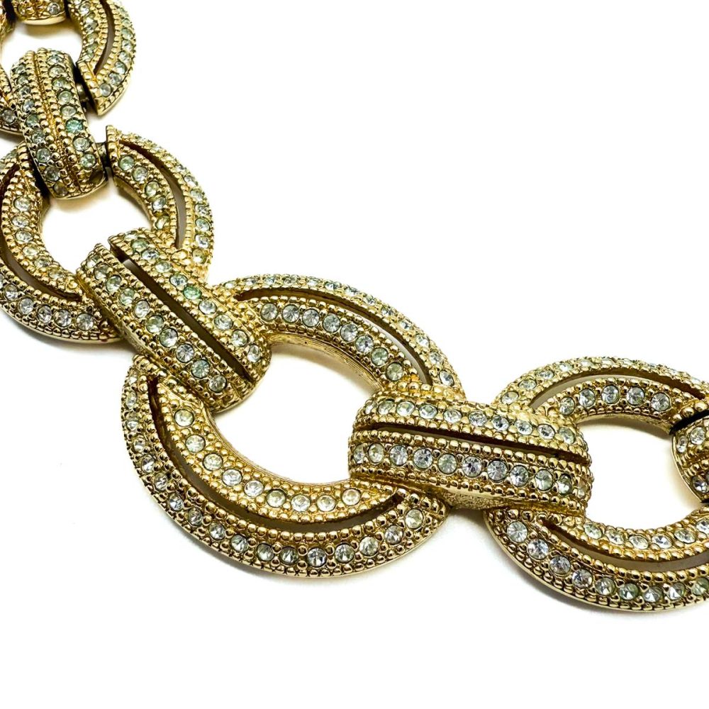 Vintage Dior Crystal Link Necklace