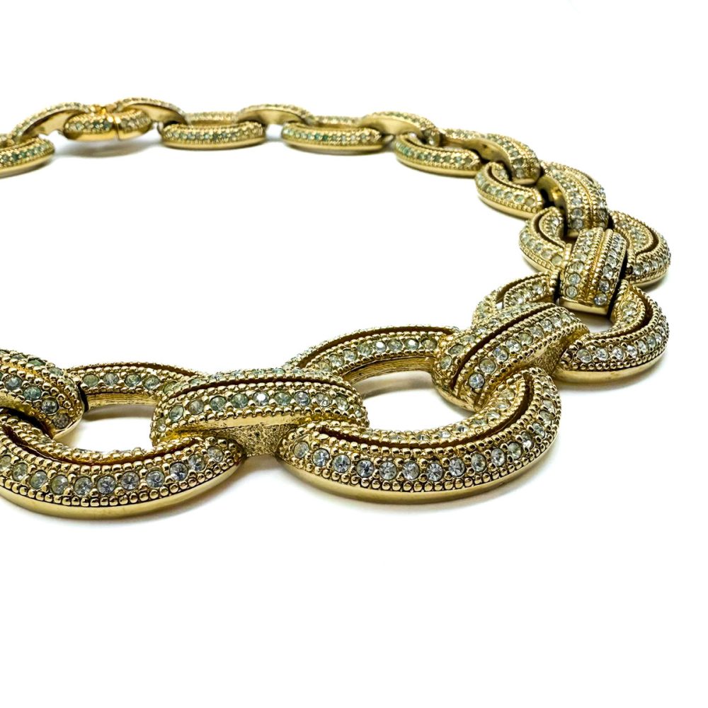 Vintage Dior Crystal Link Necklace