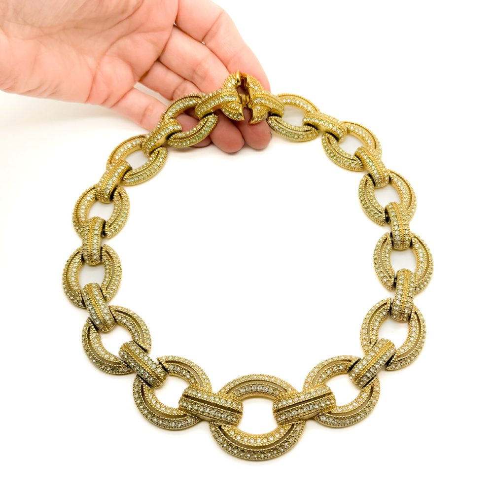 Vintage Dior Crystal Link Necklace