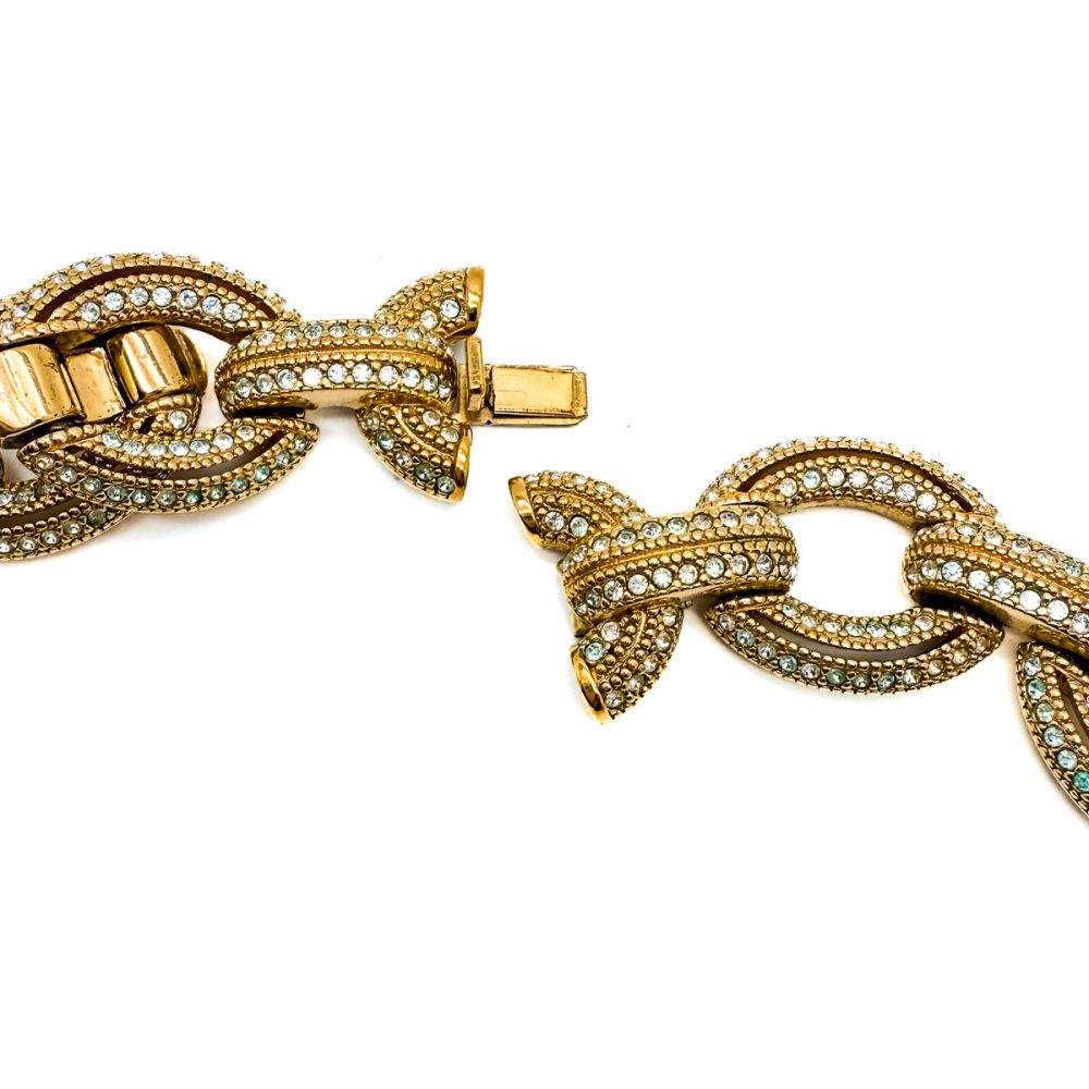 Vintage Dior Crystal Link Necklace