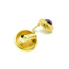 Vintage Dior Ruby Cabochon Earrings