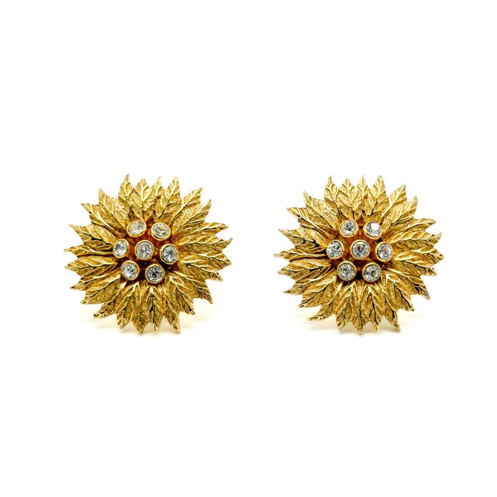 Vintage Dior Sunflower Earrings