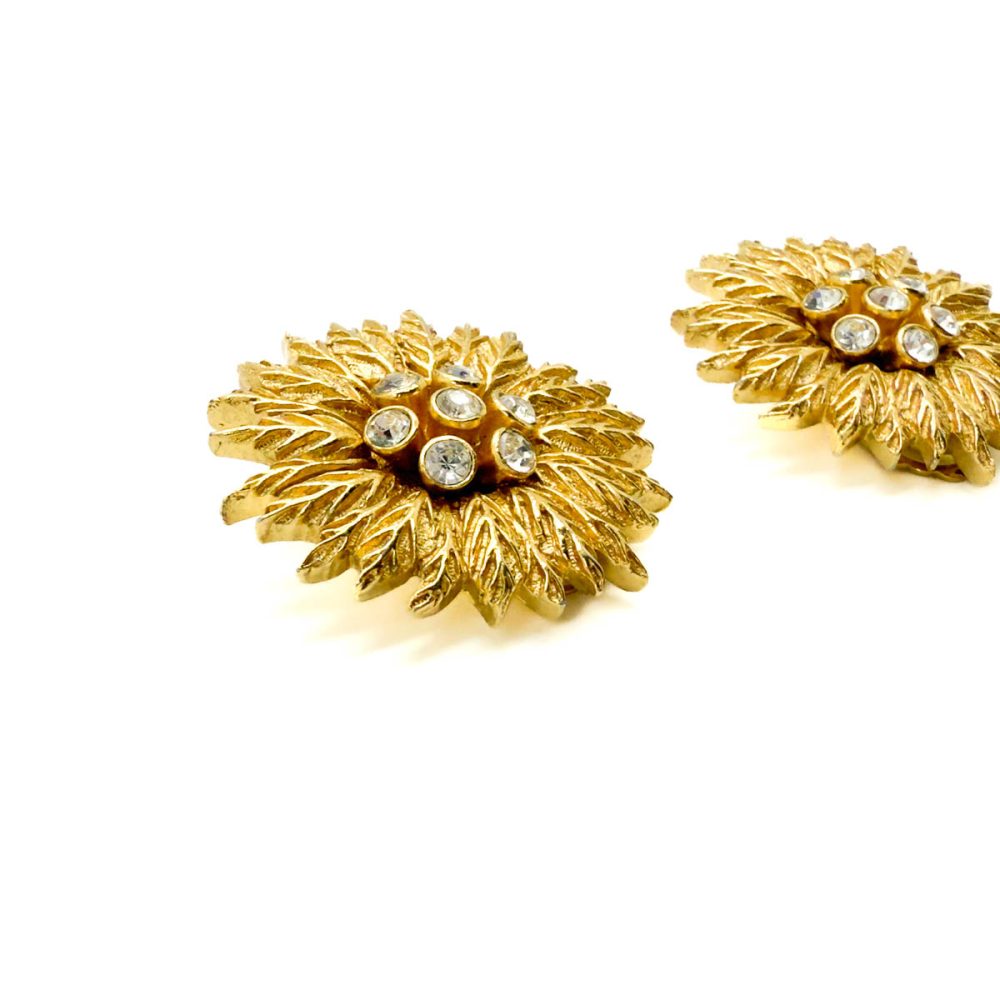 Vintage Dior Sunflower Earrings