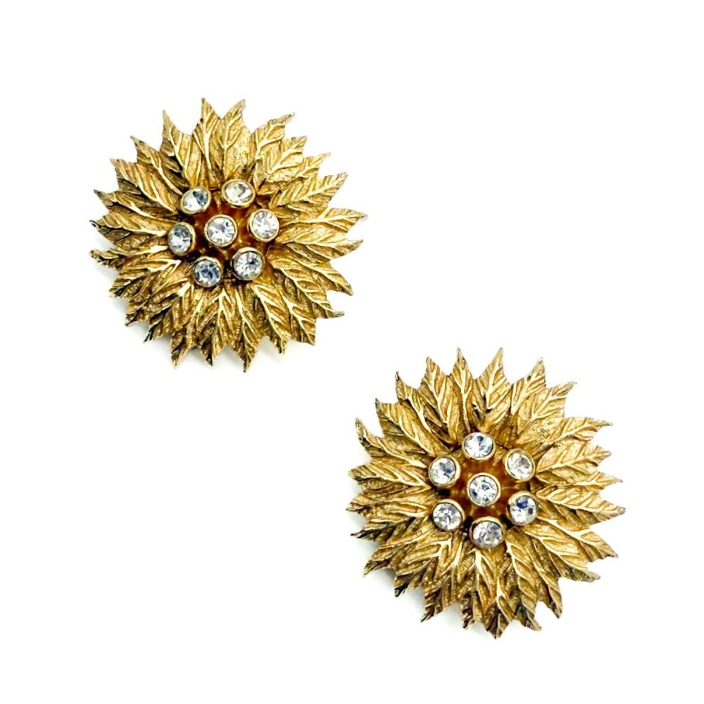 Vintage Dior Sunflower Earrings