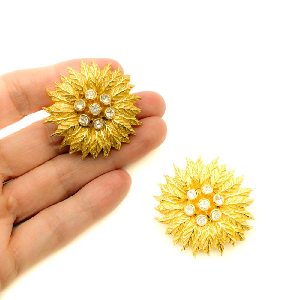 Vintage Dior Sunflower Earrings