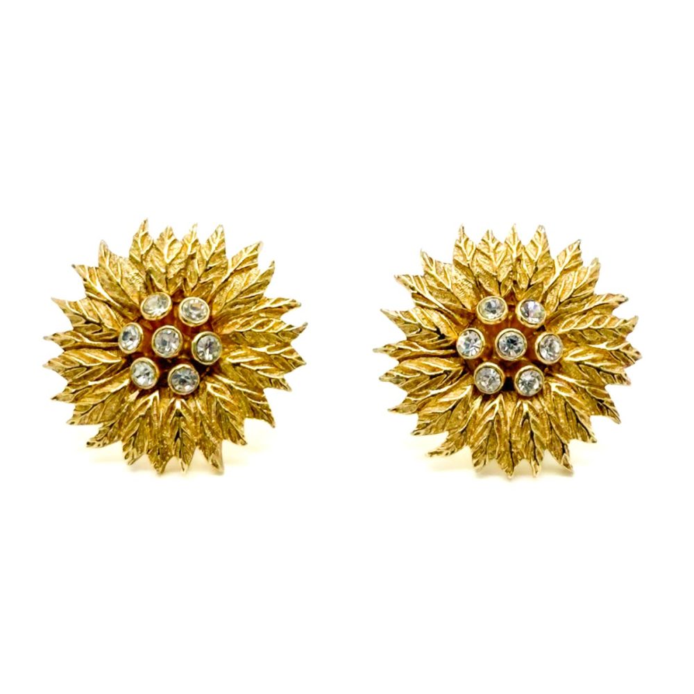 Vintage Dior Sunflower Earrings