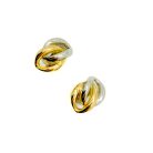 Jennifer Gibson Jewellery 2207 (3) Vintage Dior Mixed Metals Knot Earrings