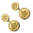 Vintage Dior Monogram Double Drop Earrings