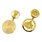Vintage Dior Monogram Double Drop Earrings