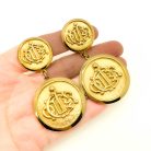Vintage Dior Monogram Double Drop Earrings