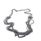 Jennifer Gibson Jewellery 2216 (3) Preloved Chanel Gunmetal CC Logo Necklace