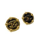Jennifer Gibson Jewellery 2217 (3) Vintage Chanel Gold Plated Statement CC Earrings