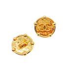 Jennifer Gibson Jewellery 2217 (4) Vintage Chanel Gold Plated Statement CC Earrings