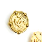 Jennifer Gibson Jewellery 2217 (7) Vintage Chanel Gold Plated Statement CC Earrings