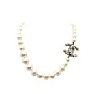 Jennifer Gibson Jewellery 2219 (2) Preloved Chanel Pearl CC Logo Necklace