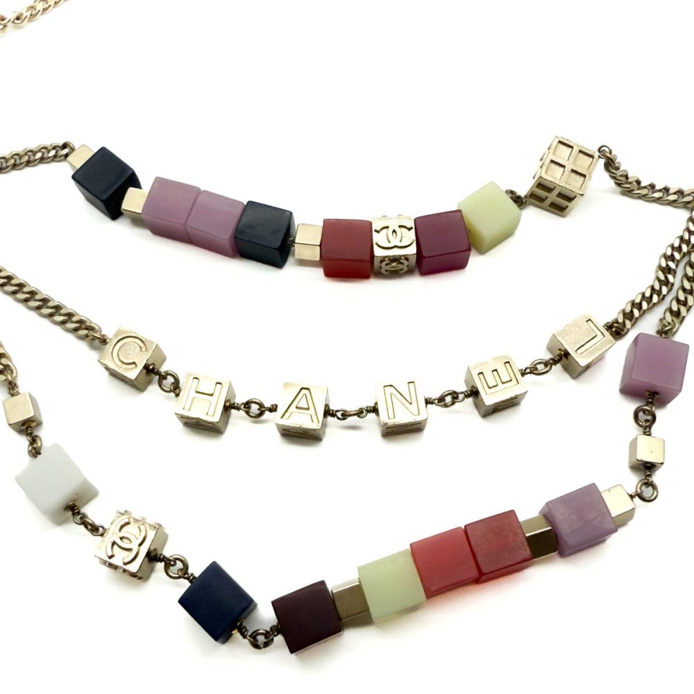 Vintage Chanel Logo Cube Belt