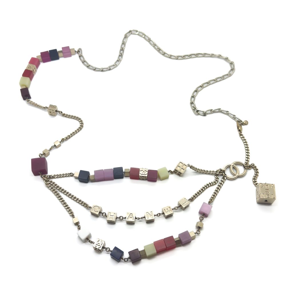 Vintage Chanel Logo Cube Belt