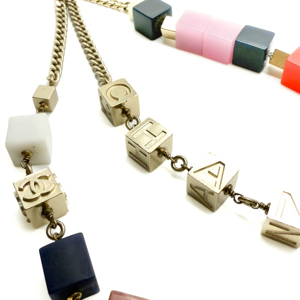 Vintage Chanel Logo Cube Belt