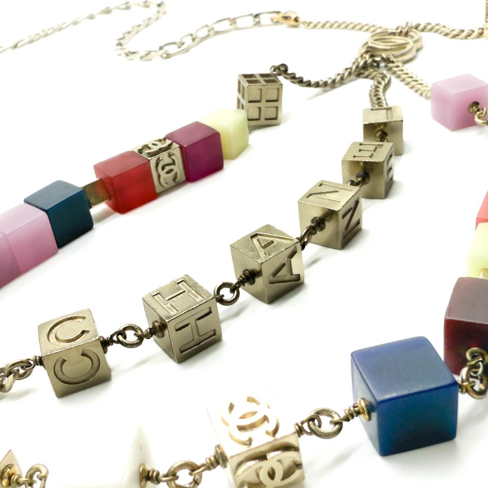 Vintage Chanel Logo Cube Belt