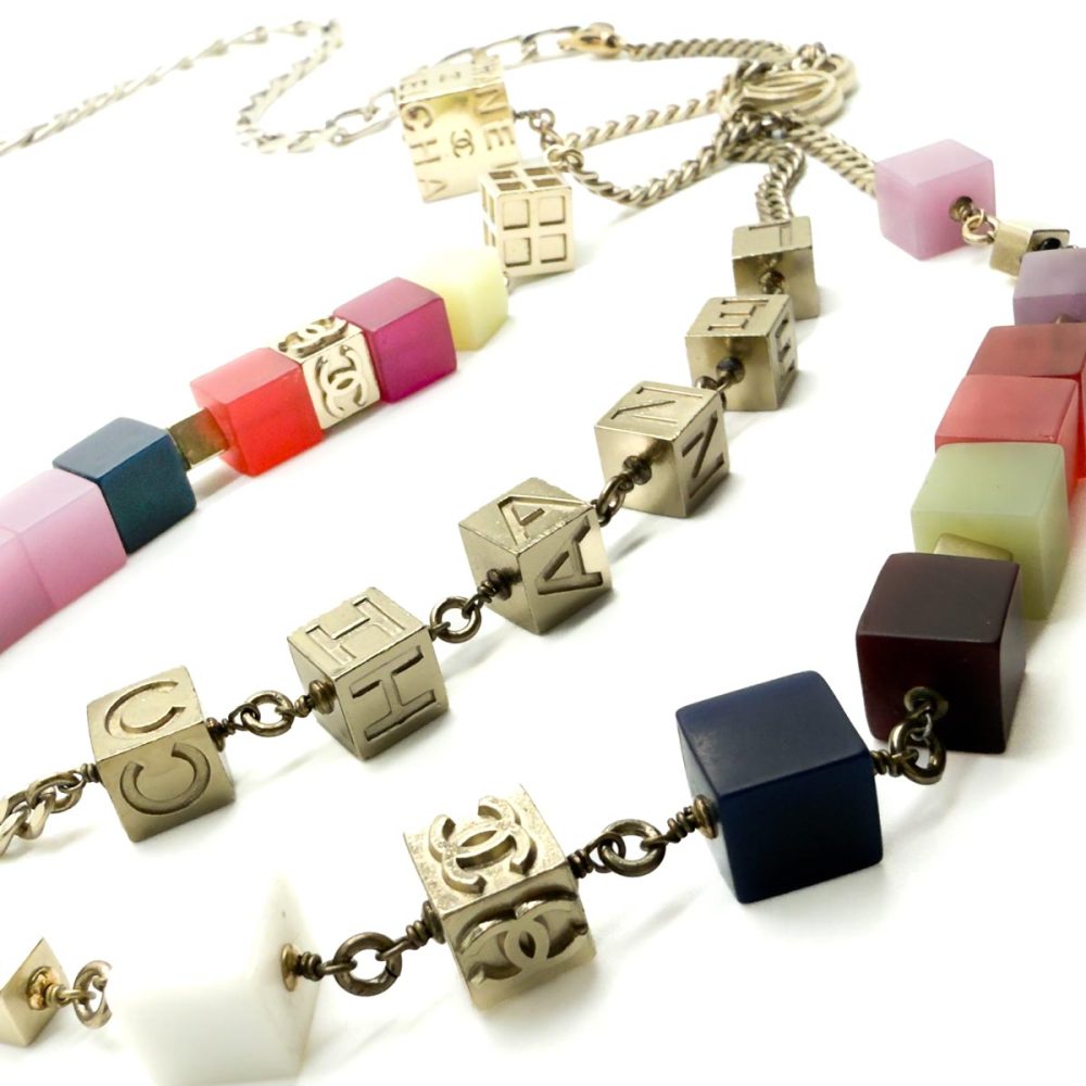 Vintage Chanel Logo Cube Belt