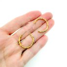 Jennifer Gibson Jewellery 2224 (4) A Pair of Vintage Slim Hoop Twist Earrings