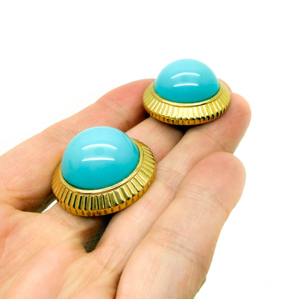 Vintage Nina Ricci Turquoise Earrings