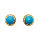 Jennifer Gibson Jewellery 2225 (2) Vintage Nina Ricci Turquoise Earrings