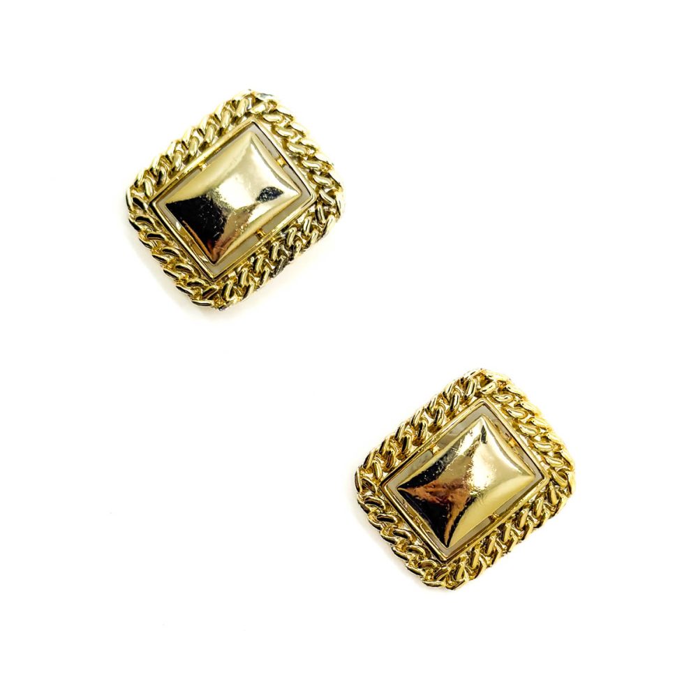 Vintage Rectangular Chain Earrings