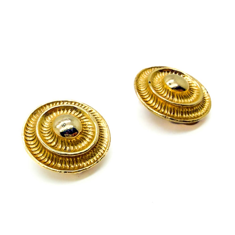 Vintage Embellished Bullseye Earrings