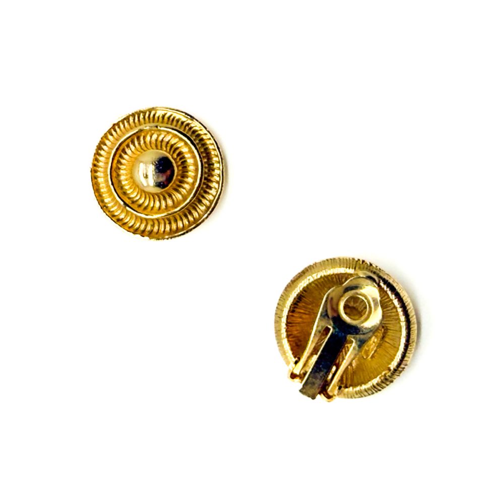 Vintage Embellished Bullseye Earrings