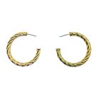 Jennifer Gibson Jewellery 2230 (2) Vintage Chunky Gold Twist Earrings