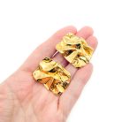 Jennifer Gibson Jewellery 2231 (1) Vintage Sculpted Crinkle Earrings