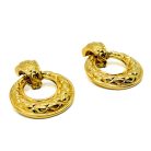 Jennifer Gibson Jewellery 2232 (4) Vintage Matelassé Chunky Door Knocker Earrings