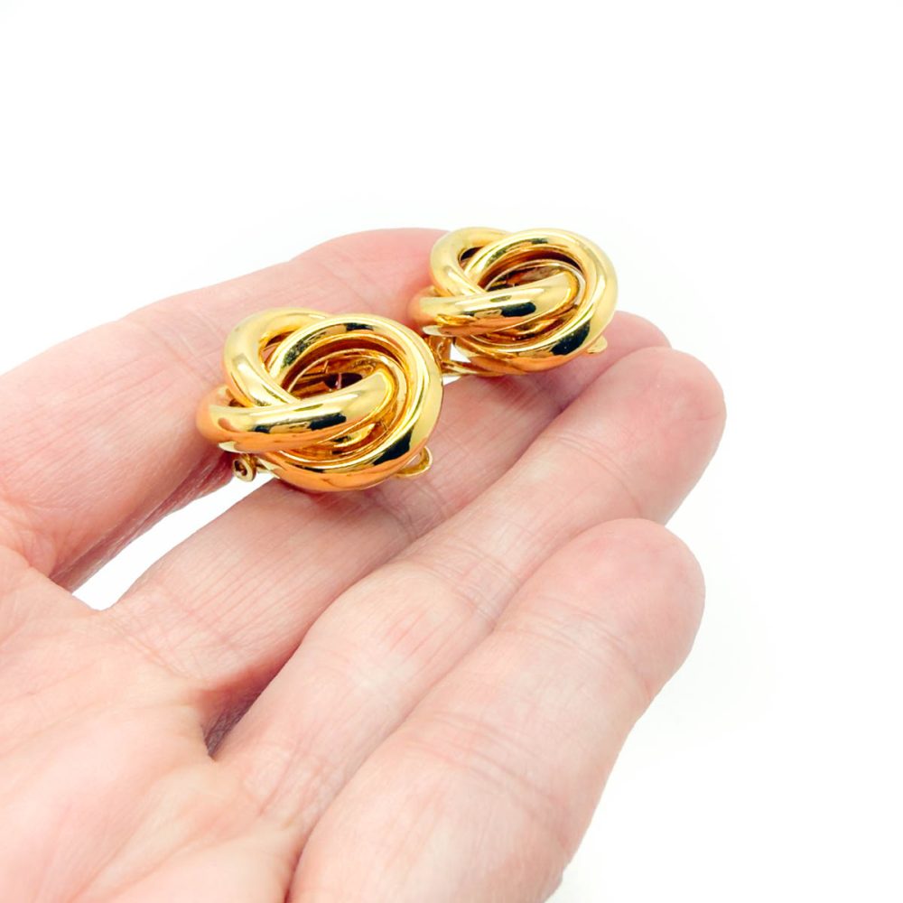 Vintage Mini Gold Knot Earrings