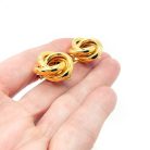 Jennifer Gibson Jewellery 2233 (1) Vintage Mini Gold Knot Earrings