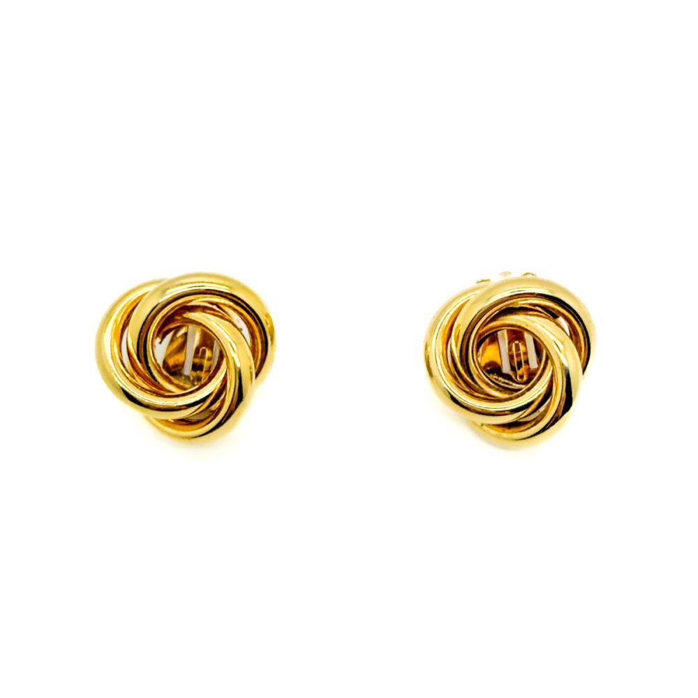Vintage Mini Gold Knot Earrings