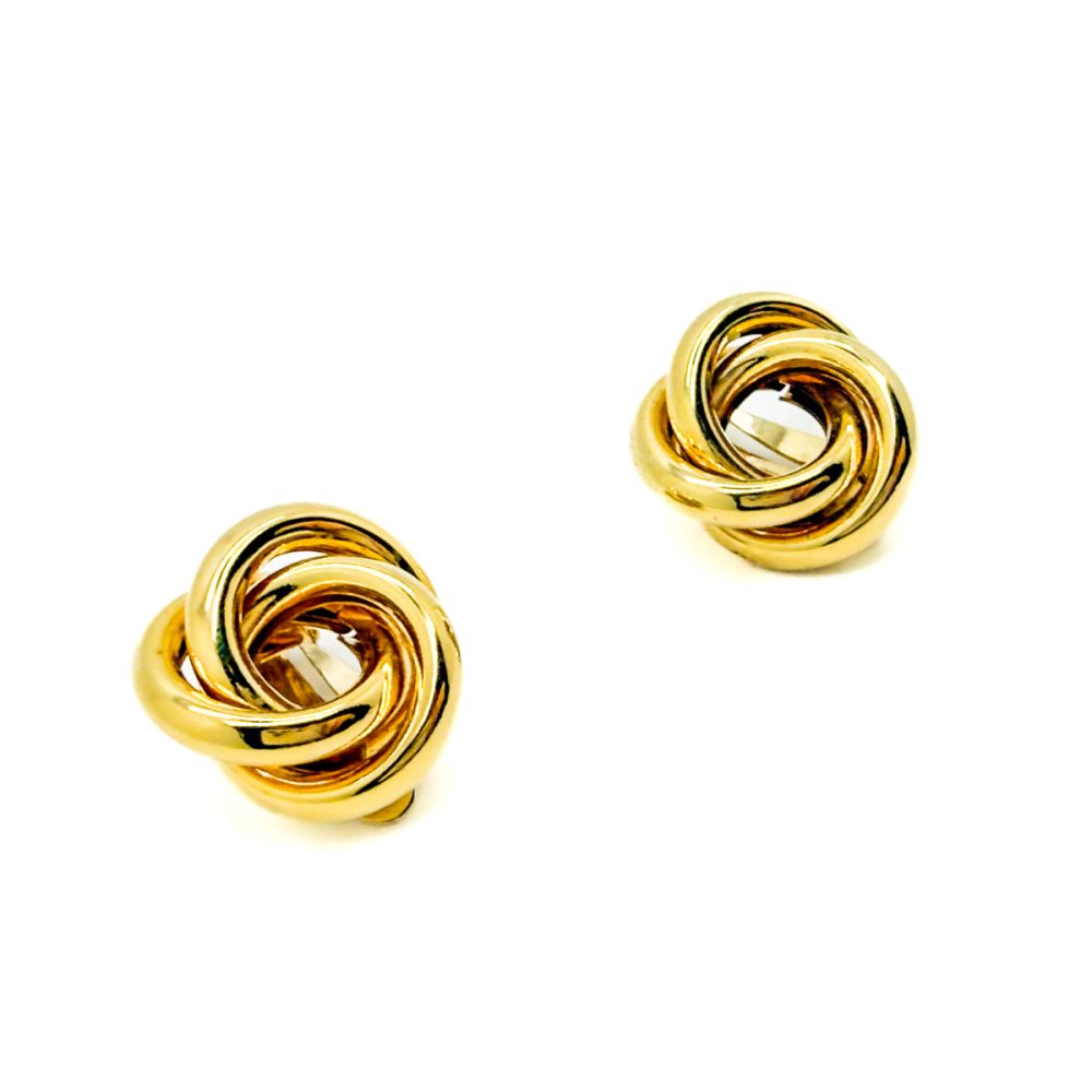 Vintage Mini Gold Knot Earrings
