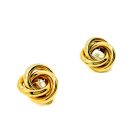 Jennifer Gibson Jewellery 2233 (3) Vintage Mini Gold Knot Earrings