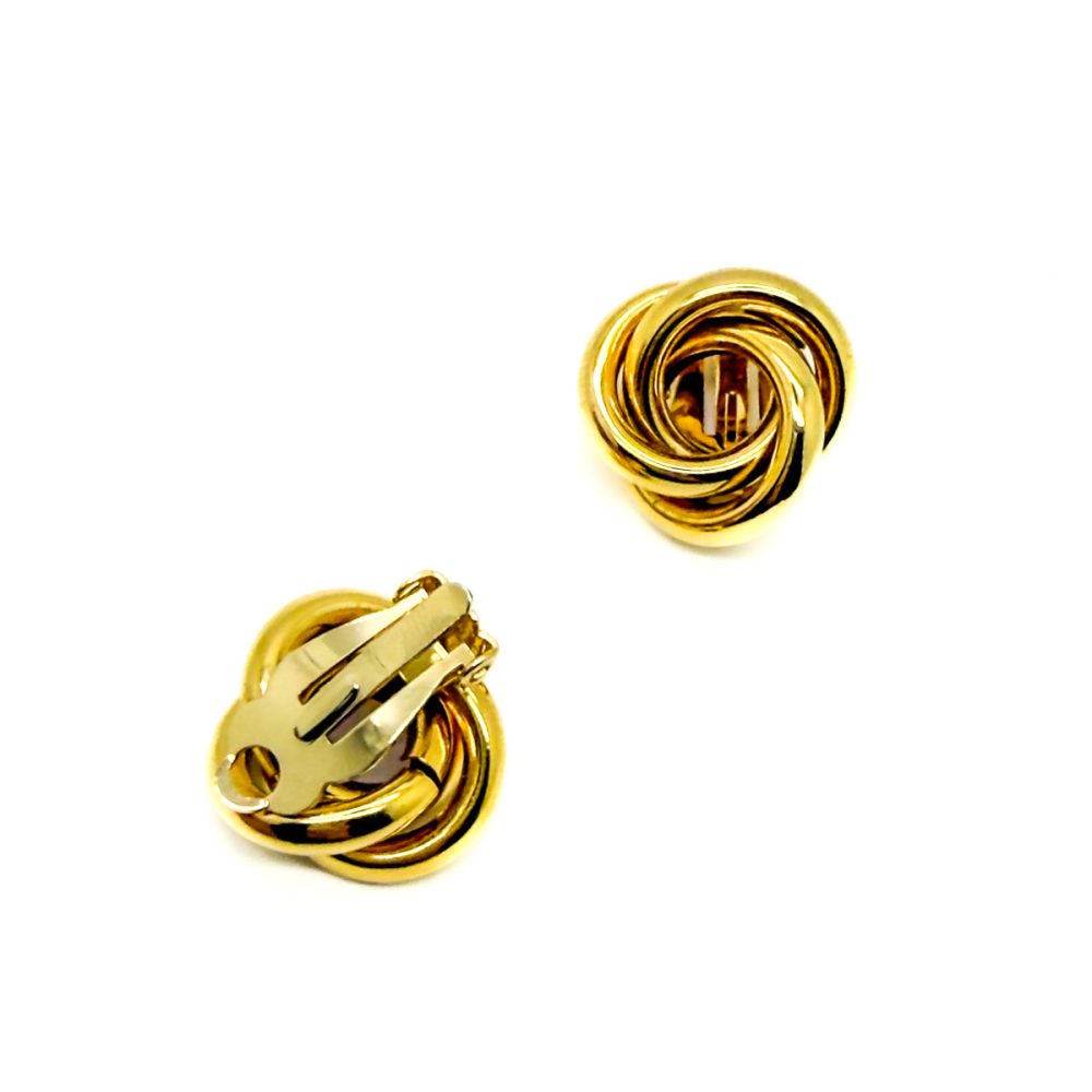 Vintage Mini Gold Knot Earrings