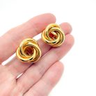 Jennifer Gibson Jewellery 2233 (5) Vintage Mini Gold Knot Earrings