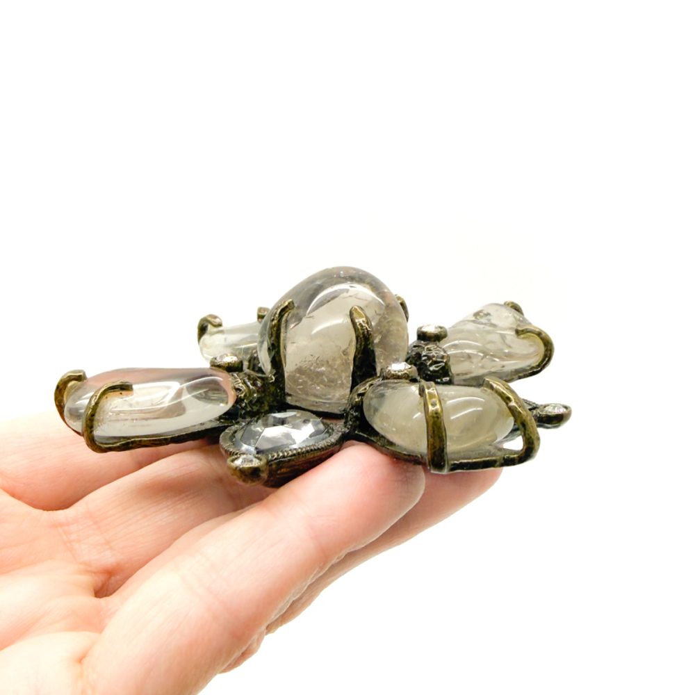 Vintage Chanel Byzantine Rock Crystal Brooch