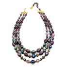 Jennifer Gibson Jewellery 2235 (2) Vintage Christian Dior Amethyst Lava Necklace