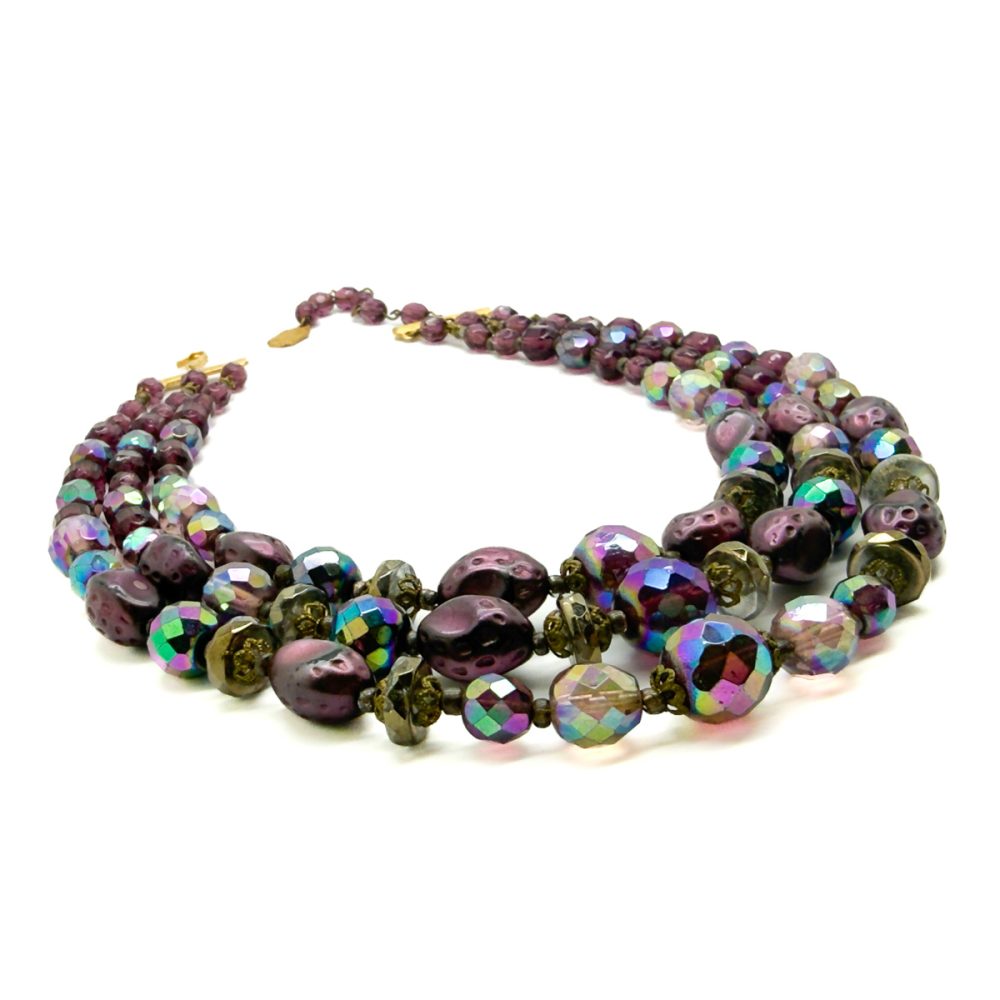 Vintage Christian Dior Amethyst Lava Necklace