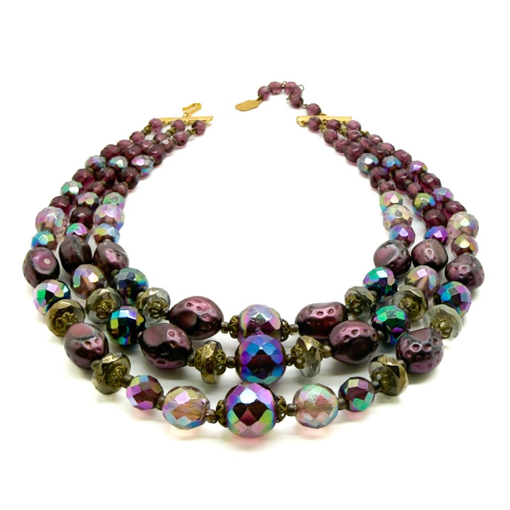 Vintage Christian Dior Amethyst Lava Necklace